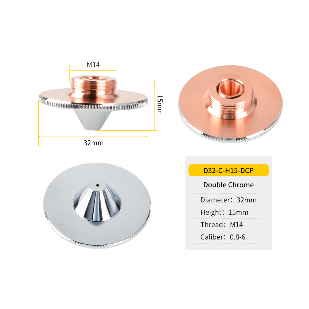 ZNK D32 Series C Type Laser Nozzles D32 H15 M14 - 图片 3