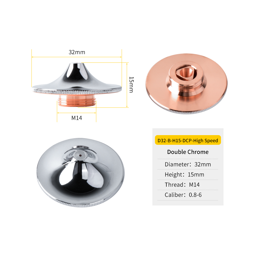 ZNK D32 Series B Type Laser Nozzles D32 H15 M14 - 图片 4