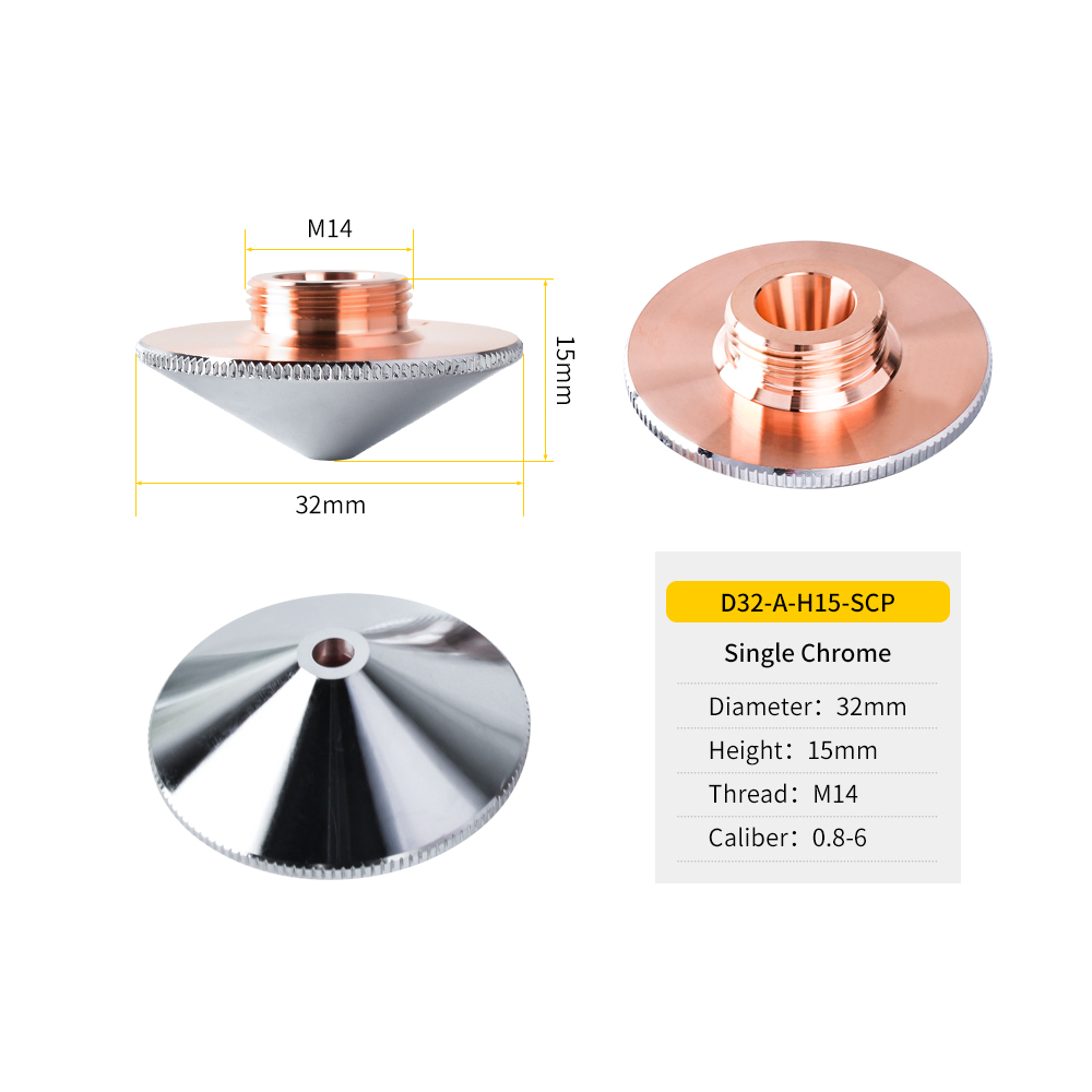 ZNK D32 Series A Type Laser Nozzles D32 H15 M14 - 图片 6