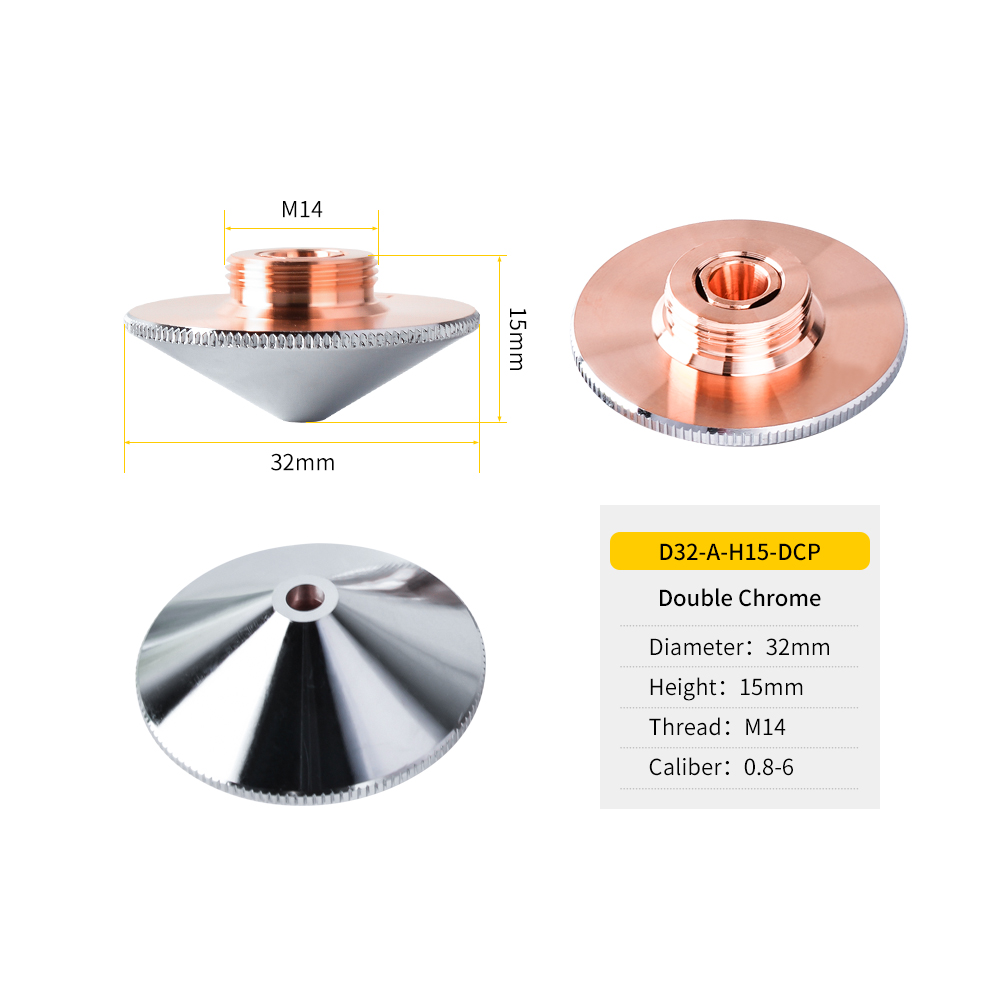 ZNK D32 Series A Type Laser Nozzles D32 H15 M14 - 图片 5
