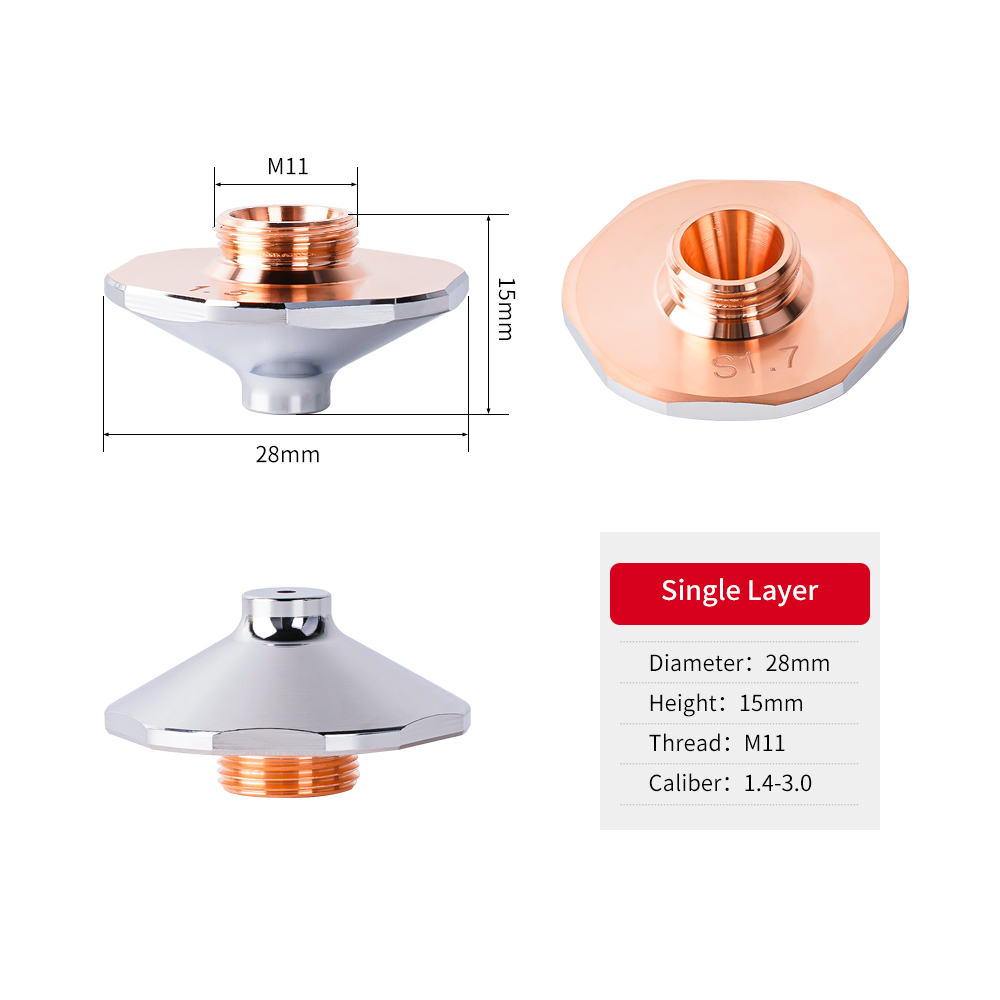 D28 H15 M11 Laser Nozzle - 图片 4